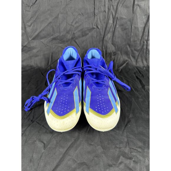 Adidas Messi Soccer Shoes Mens Size 12 Blue Gold Cleats FG 2023 Football Boots - Picture 6 of 10